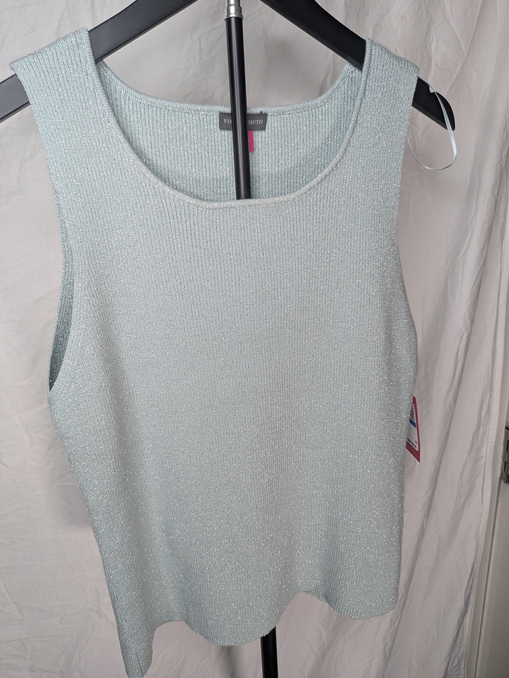 Vince Camuto Women's Mint Sparkle Knit Tank Top New w Tags - Picture 7 of 13